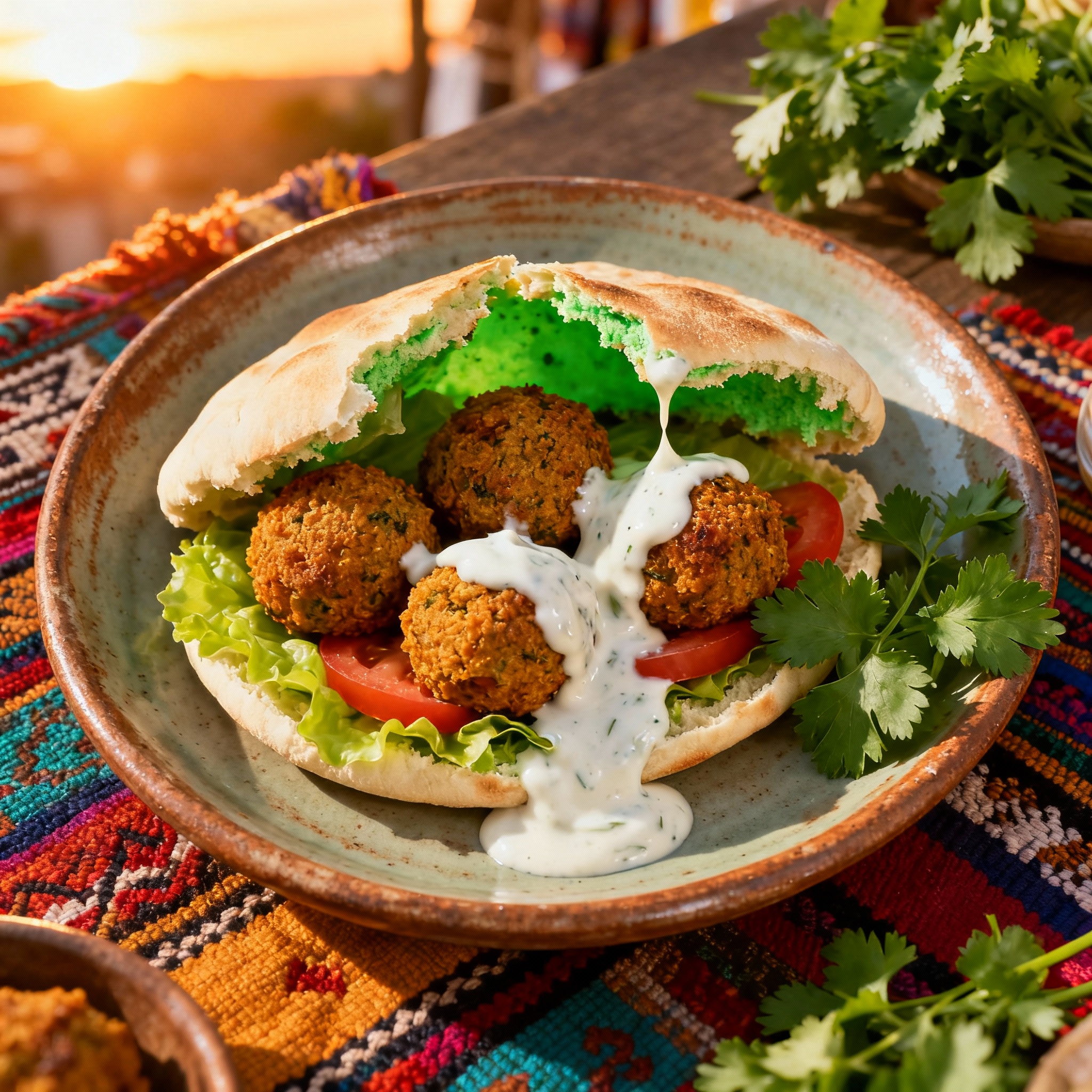 Křupavý falafel wolffia